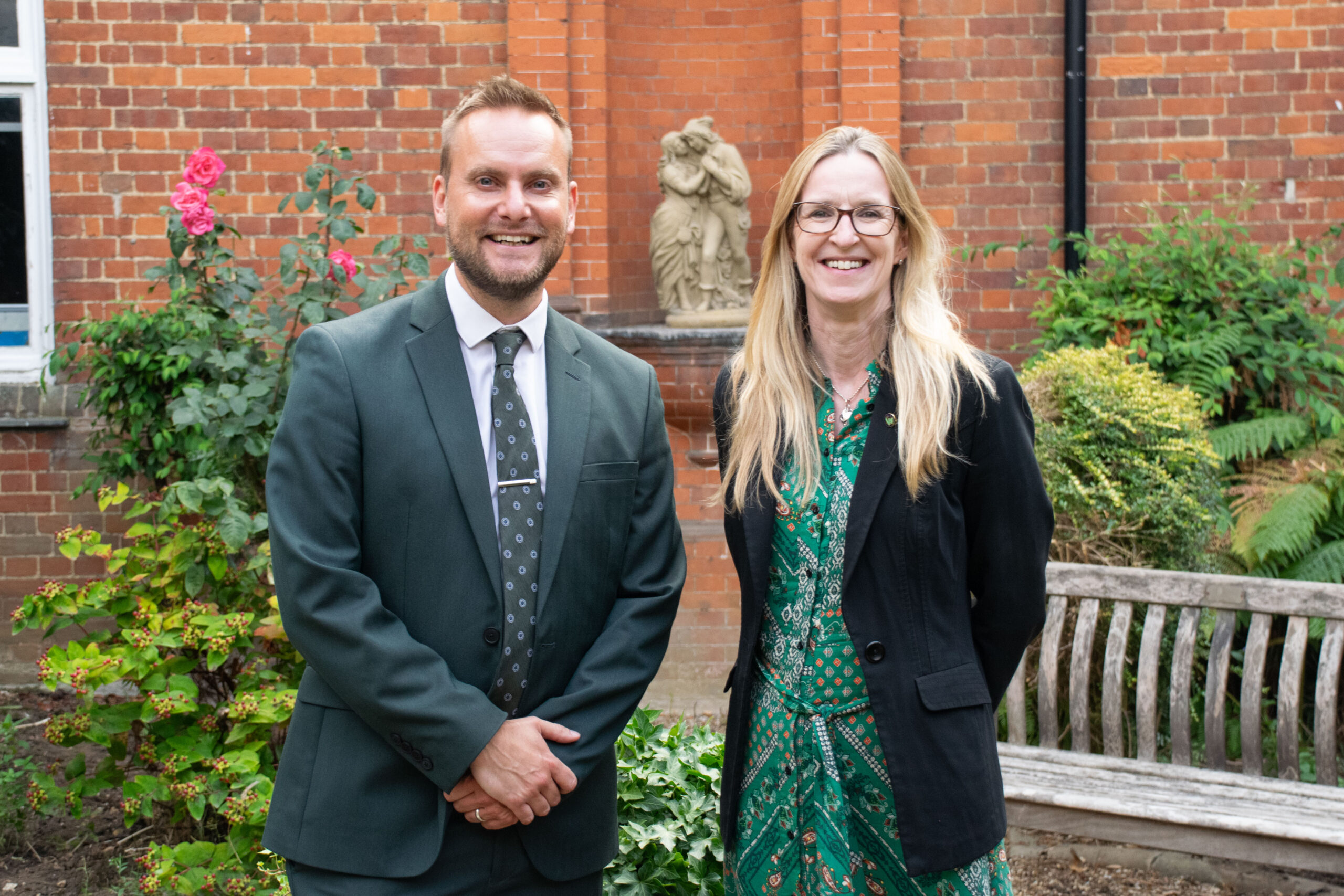 Mr Roberts pictured with Mrs Warwick